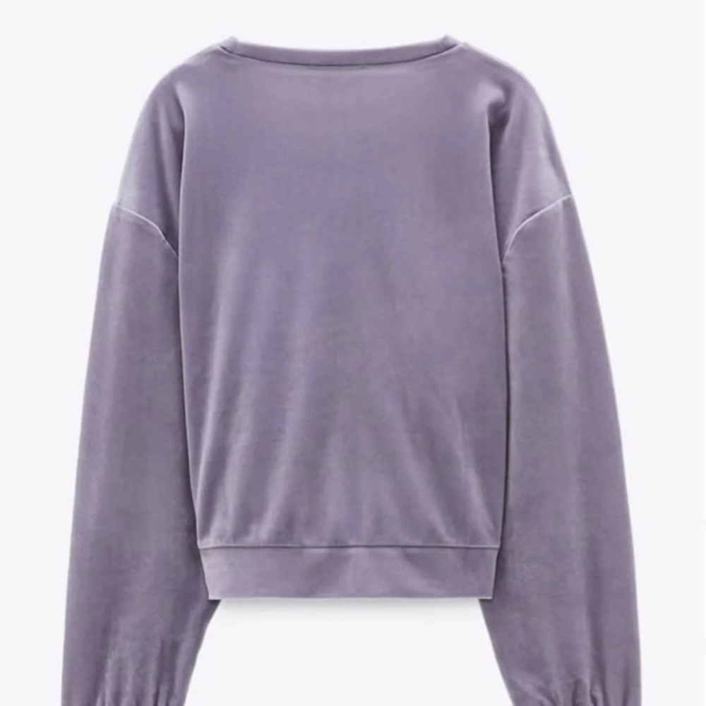 Zara  velvet sweatshirt - Picture 8 of 10